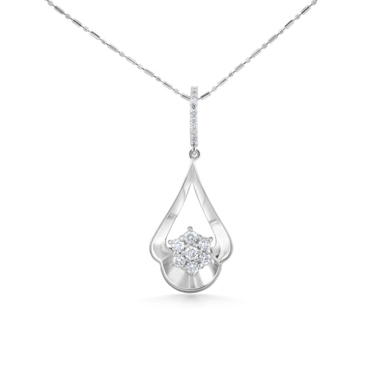 18K White Gold Diamond Fashion Pendant