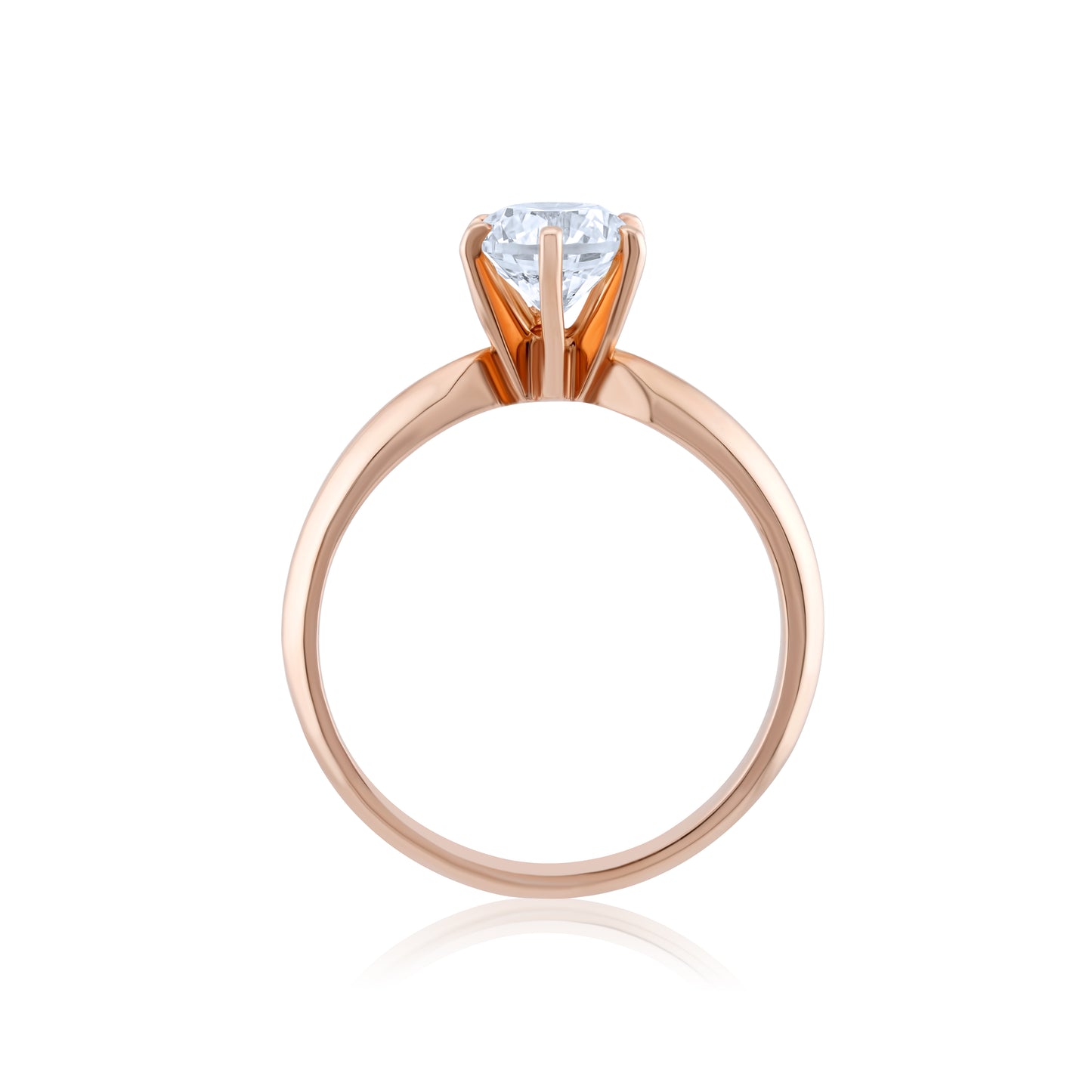 14K Rose Gold Diamond Solitaire 1 Ct