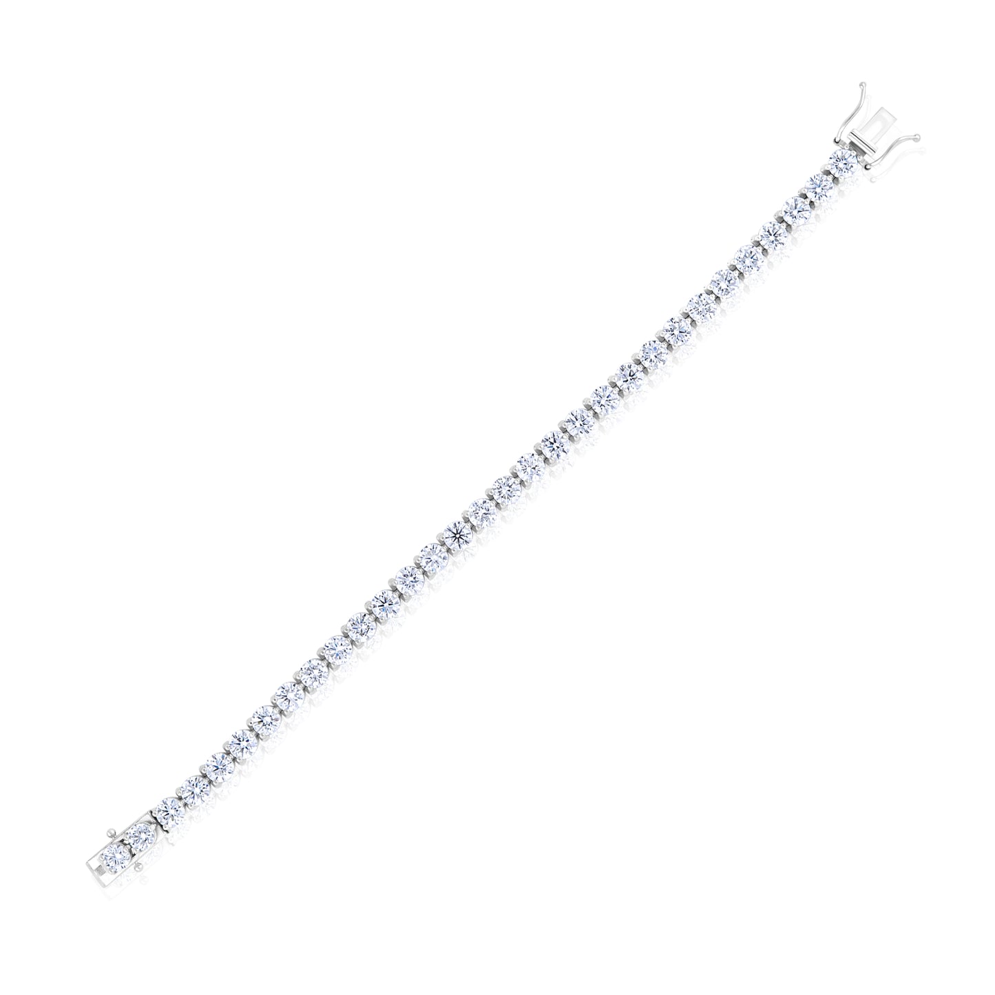 14K White Gold Lab Diamond Tennis Bracelet 14 Ct