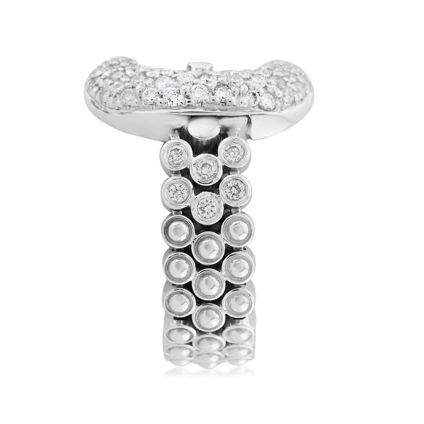18K White Gold Diamond Statement Ring 2.5 Ct
