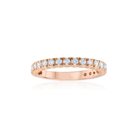 14K Rose Gold Diamond Classic Band ~ 1 Ct