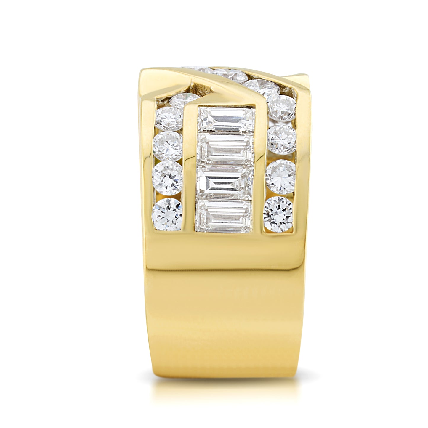 14K Yellow Gold Diamond Cocktail Ring ~ 2 Ct