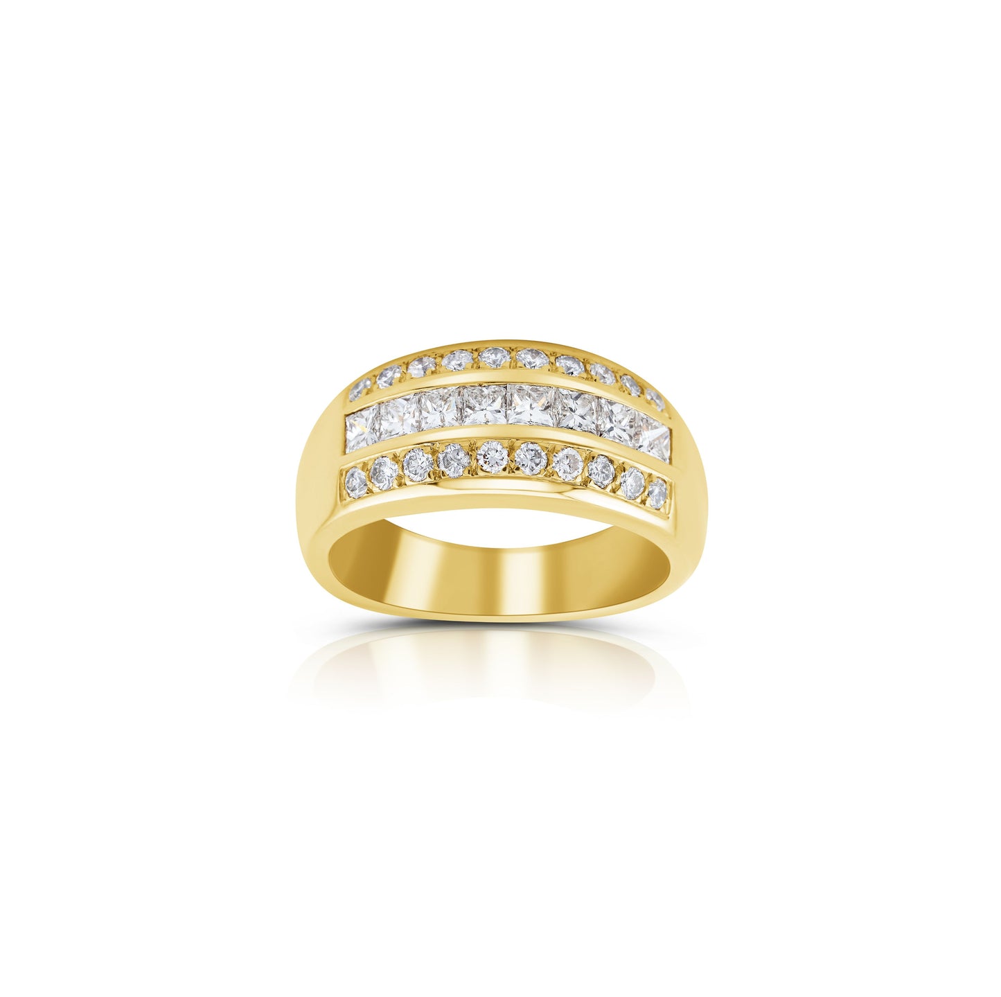 14K Yellow Gold Diamond Men’s Band ~ 2 Ct