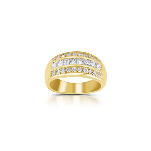 14K Yellow Gold Diamond Men’s Band ~ 2 Ct