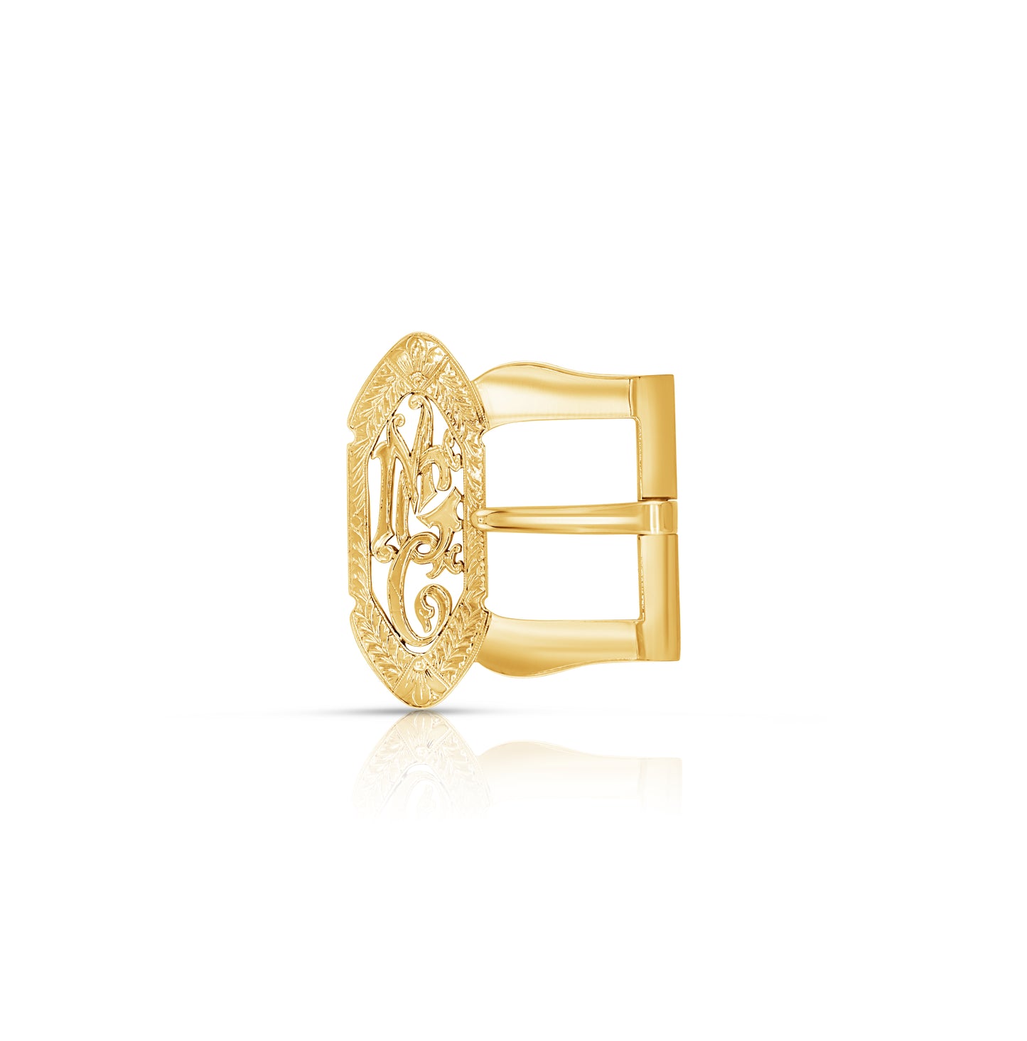 14K Yellow Gold Antique Belt Buckle
