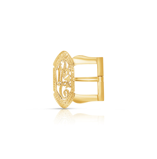 14K Yellow Gold Antique Belt Buckle