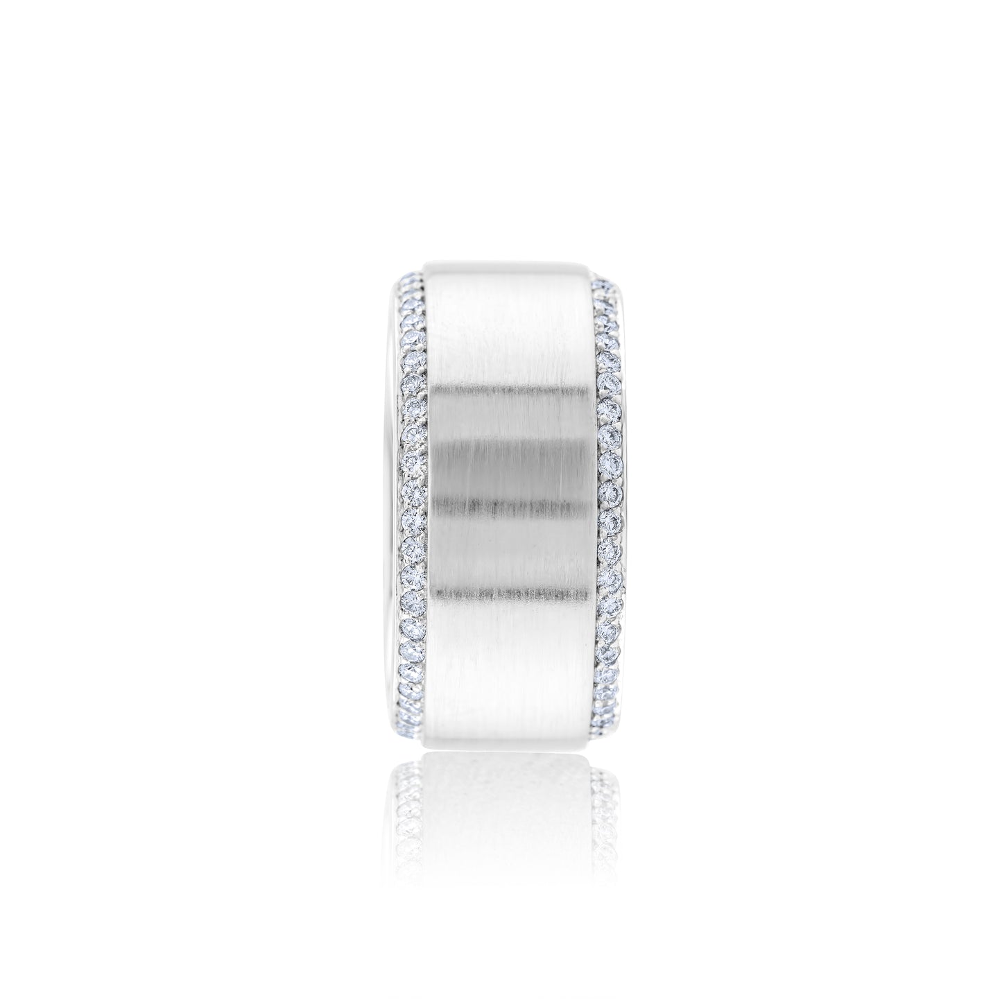 18K White Gold Diamond Men's Band ~ 1 ½ Ct