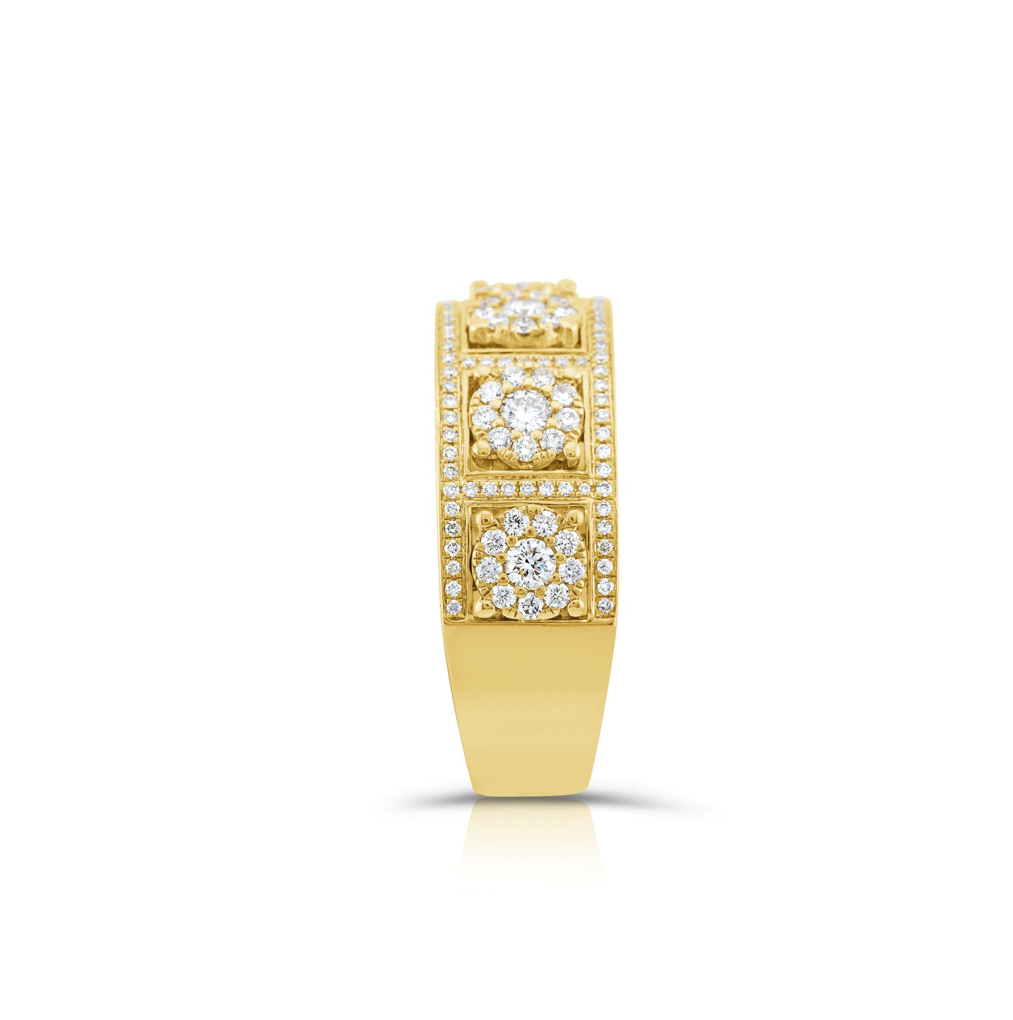 10K Yellow Gold Diamond Men’s Ring ~ 1 ½ Ct