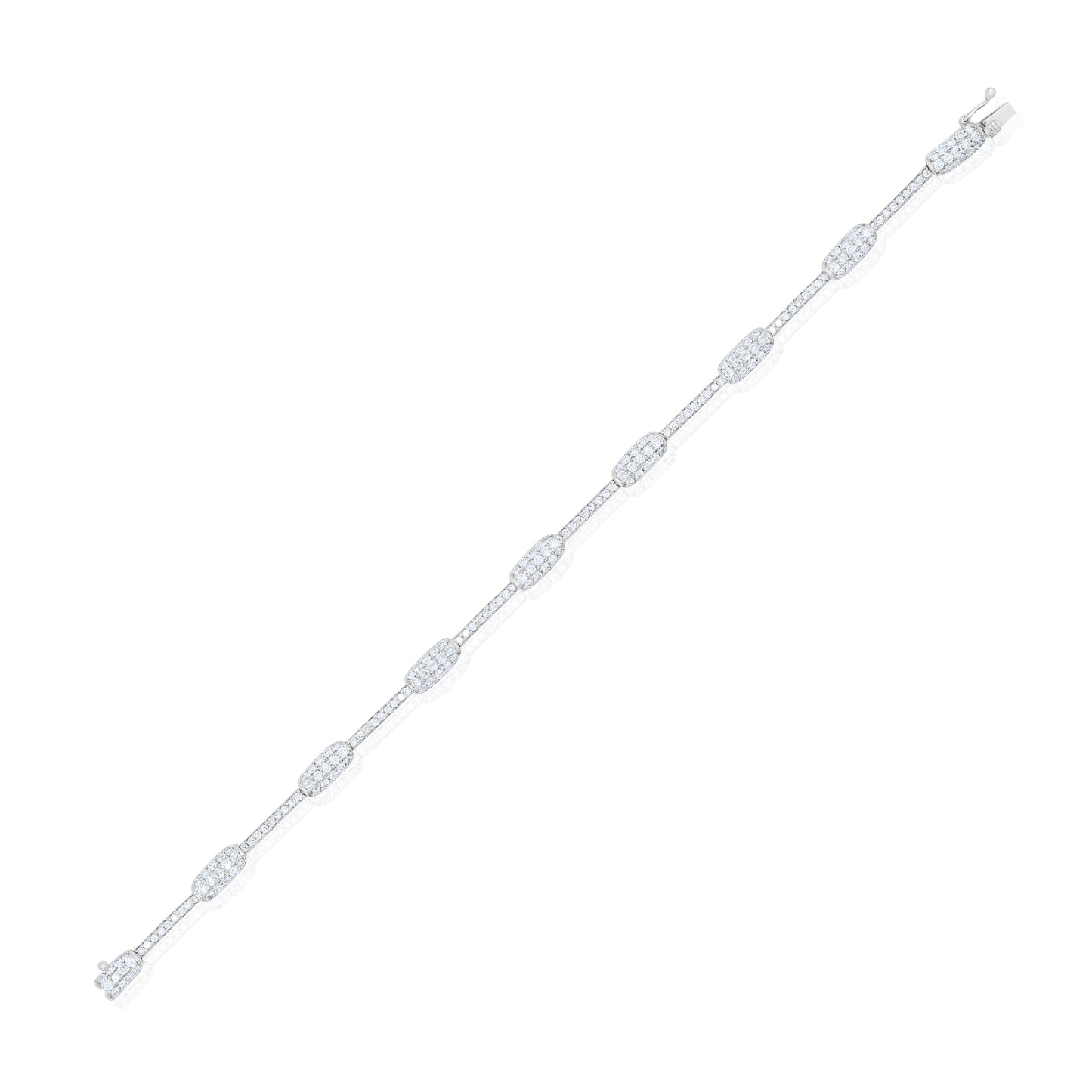 14K White Gold Diamond Bracelet ~ 2 Ct