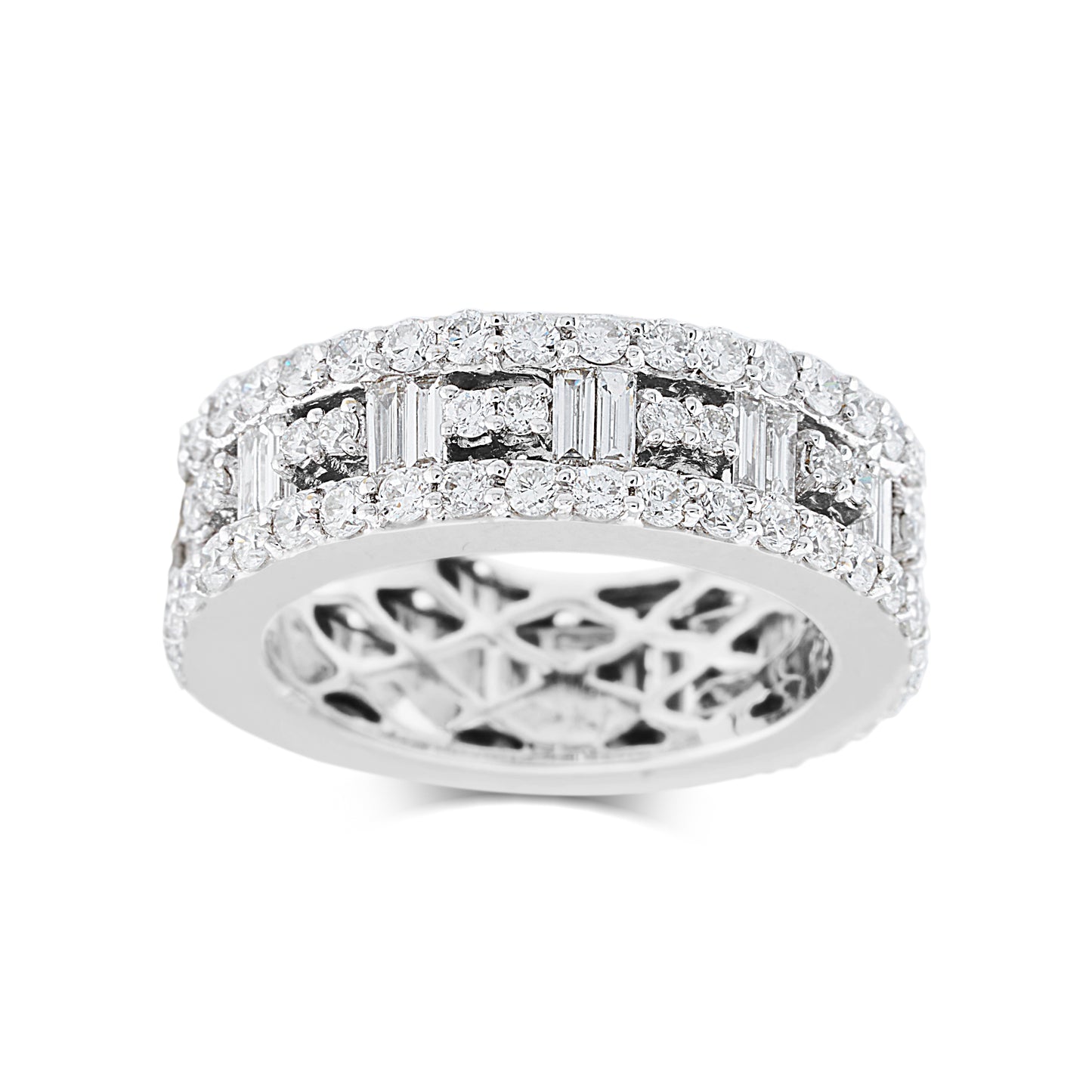 18K White Gold Diamond Eternity Ring 2 2/3 Ct