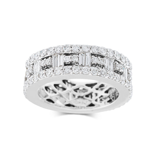 18K White Gold Diamond Eternity Ring 2 2/3 Ct