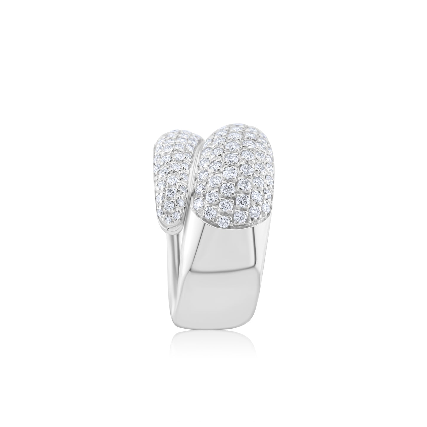 18K White Gold Diamond Right-Hand Ring ~ 2 Ct