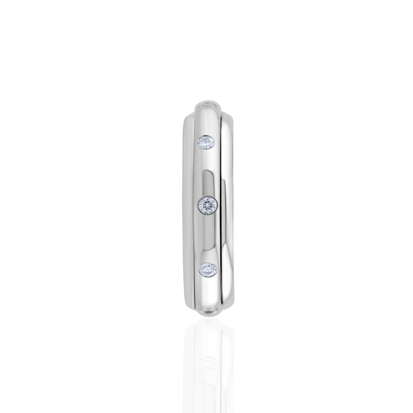 14K White Gold Diamond Sliding Men’s Ring 1/3 Ct