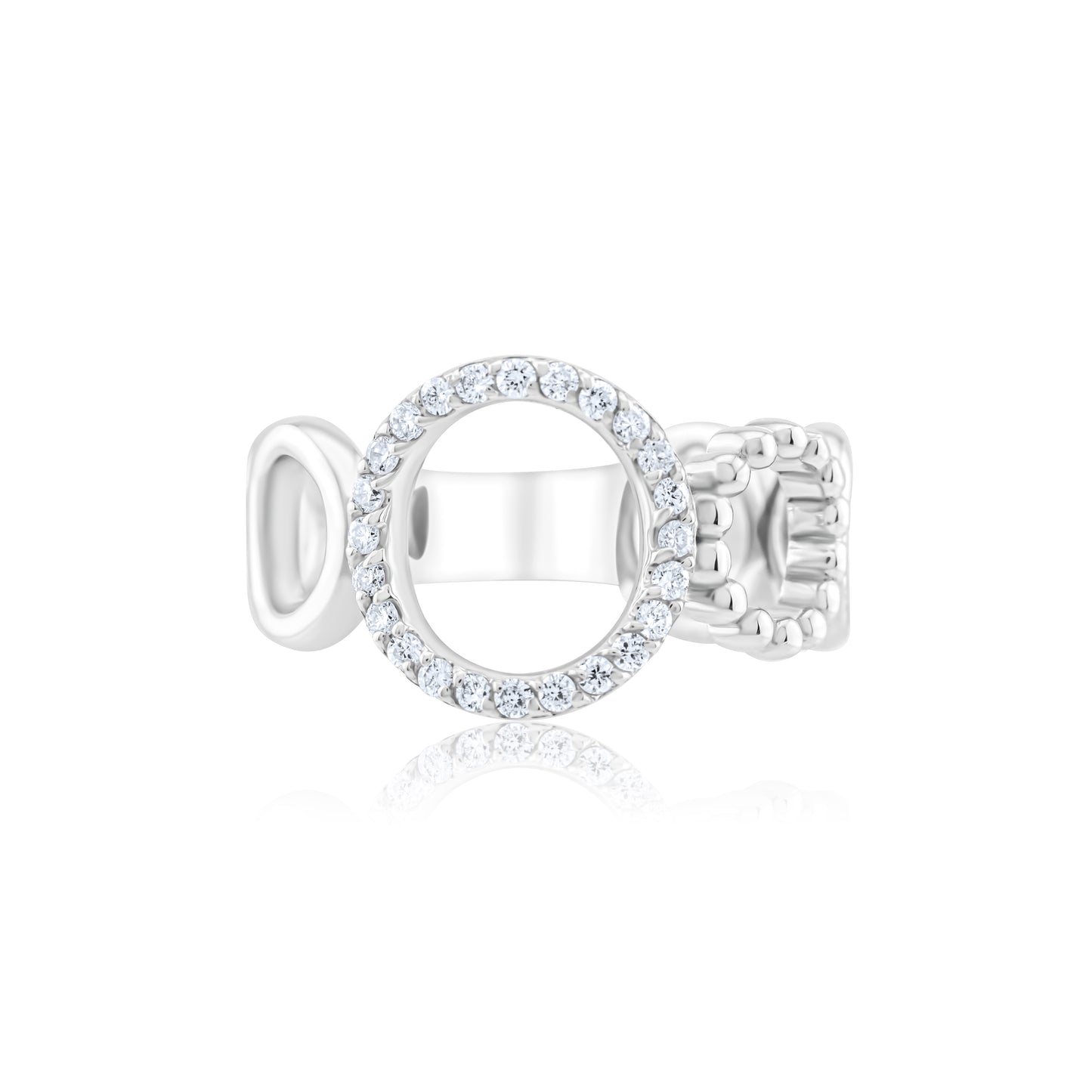 14K White Gold Diamond Right-Hand Ring ~ 1/3 Ct