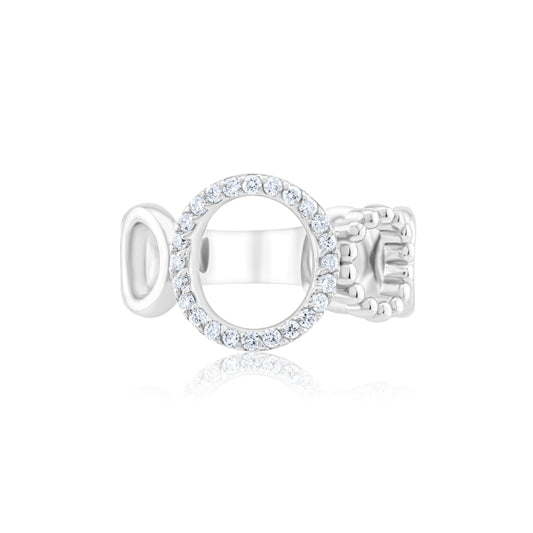 14K White Gold Diamond Right-Hand Ring ~ 1/3 Ct