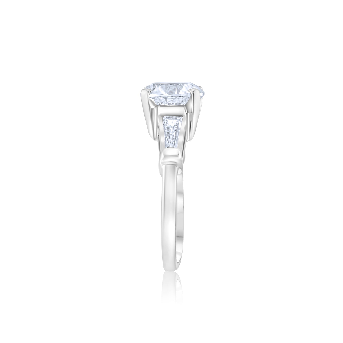Platinum Three-Stone Diamond Engagement Ring ~ 2.50 Ct