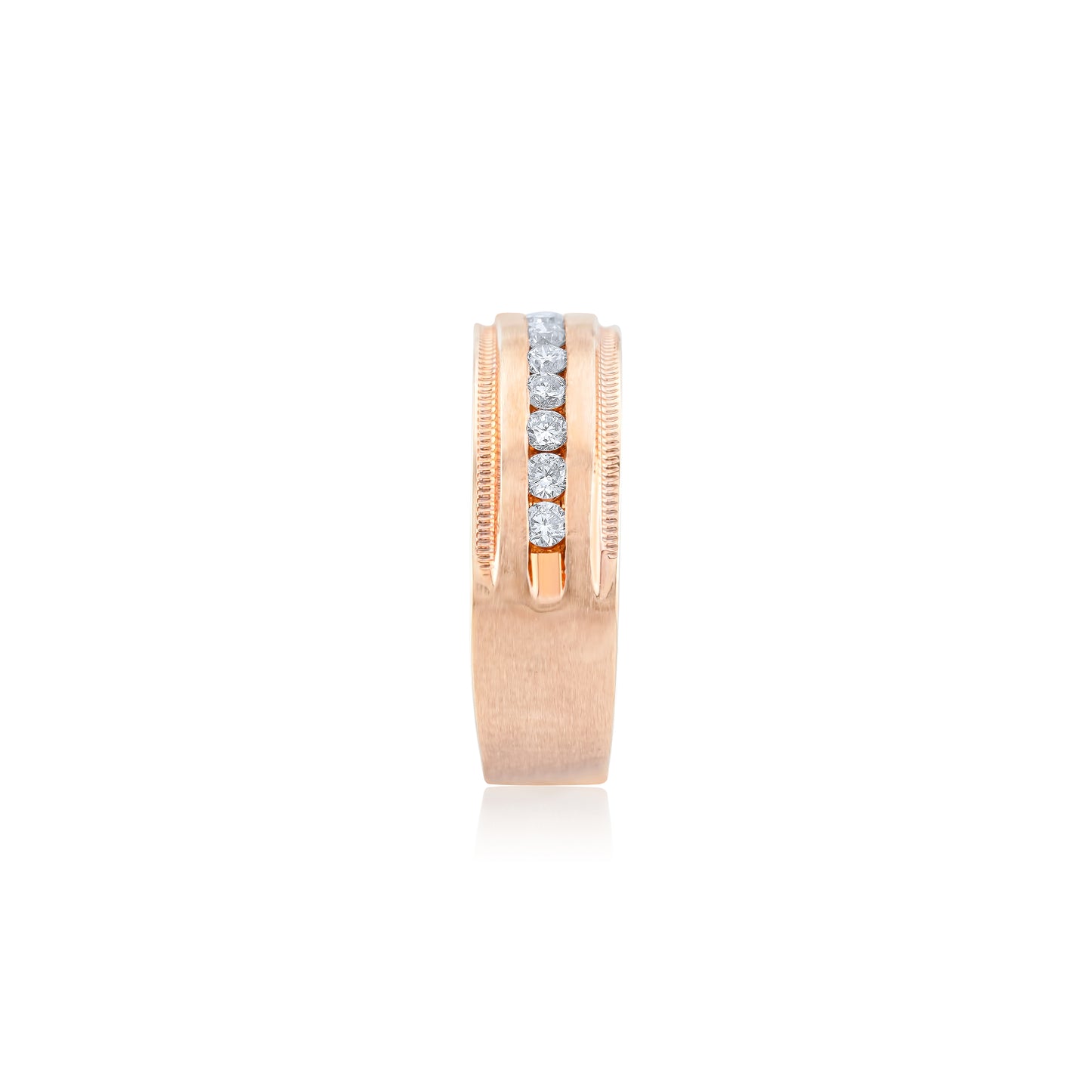 14K Rose Gold Diamond Men’s Band 2/3 Ct