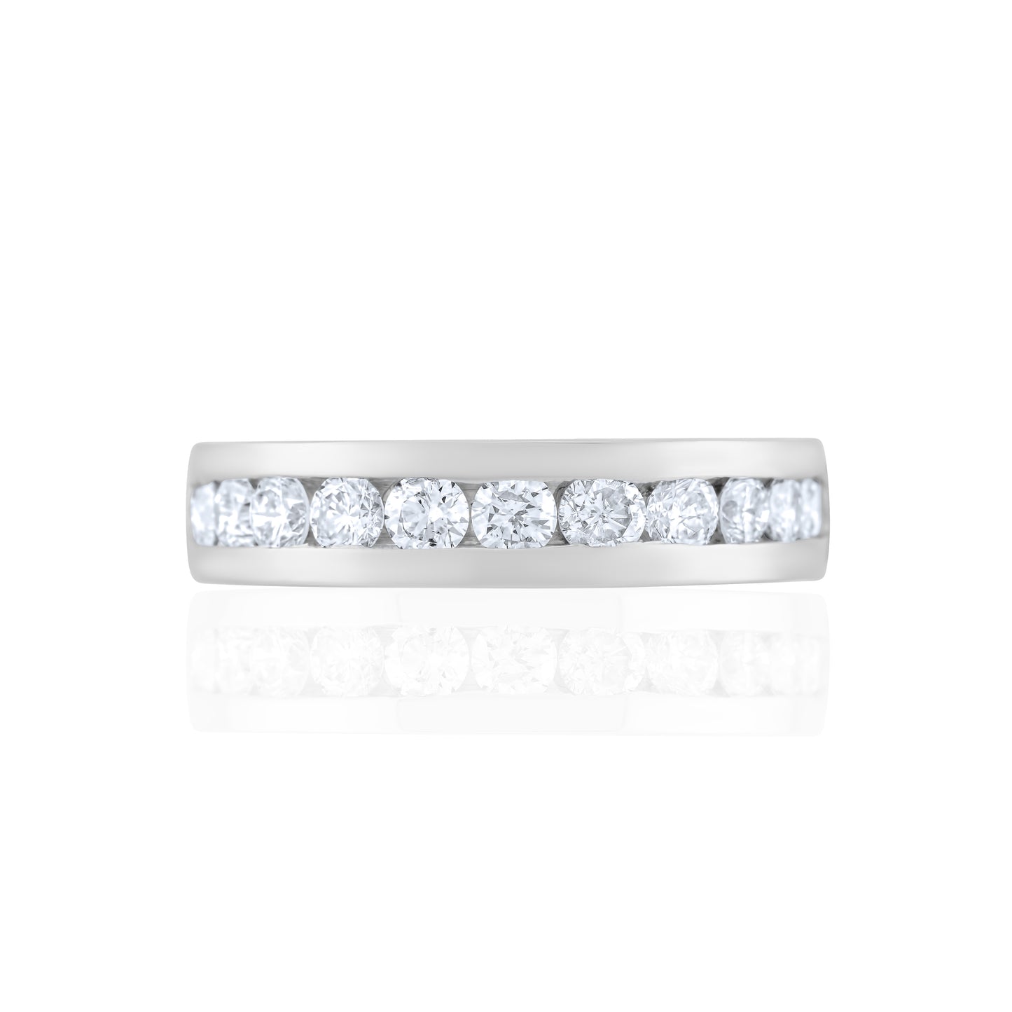 14K White Gold Diamond Men’s Band 1 1/3 Ct