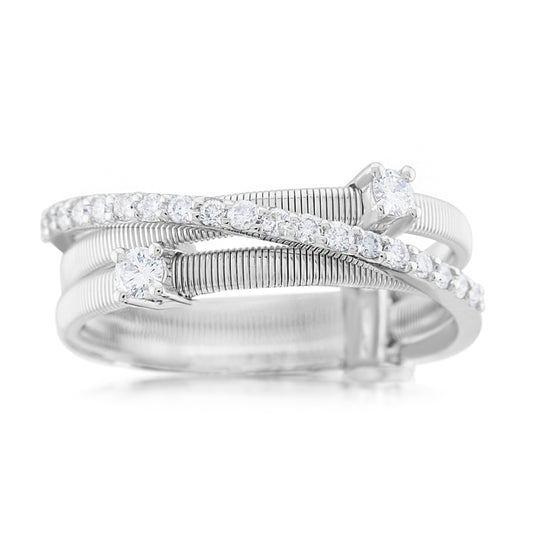 14K White Gold Diamond Fashion Band 1/3 Ct