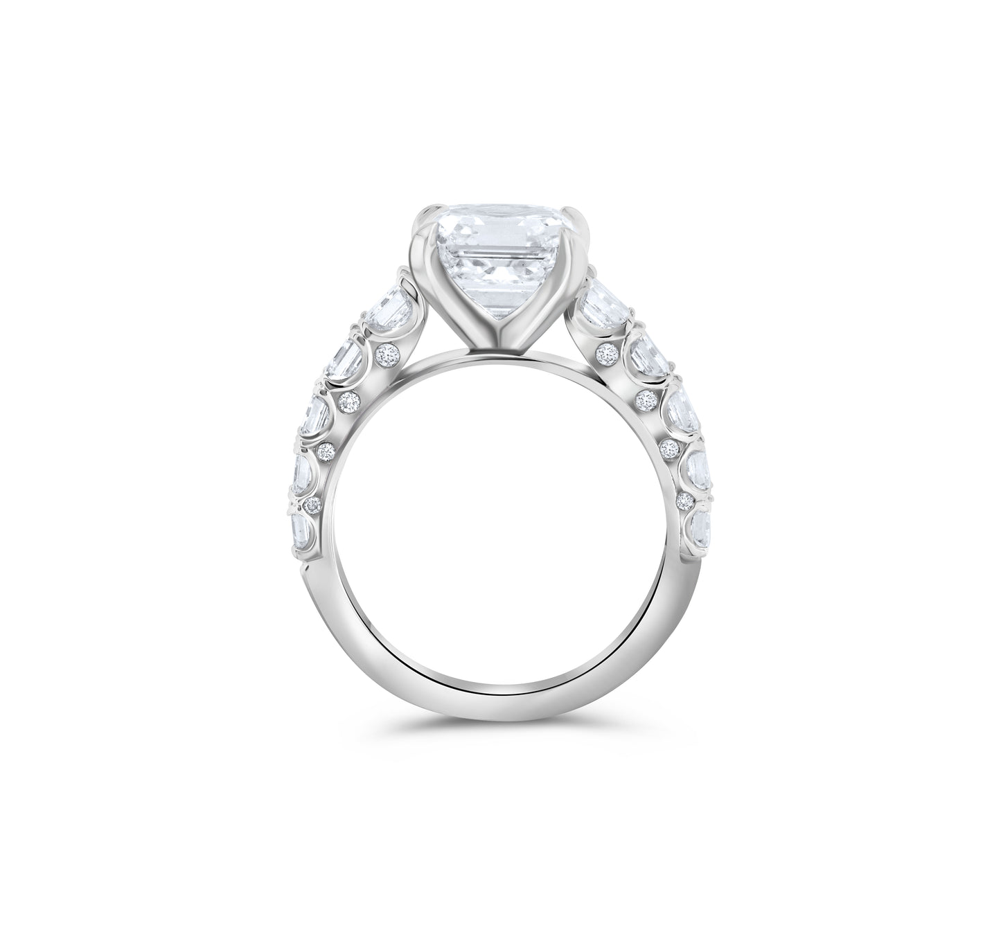 Platinum Diamond Engagement Ring 4.5 Ct