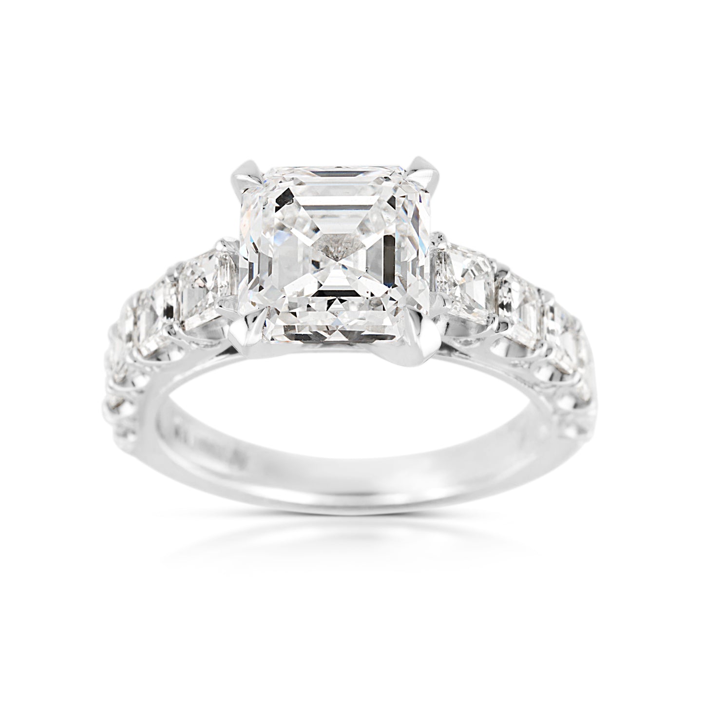 Platinum Diamond Engagement Ring 4.5 Ct