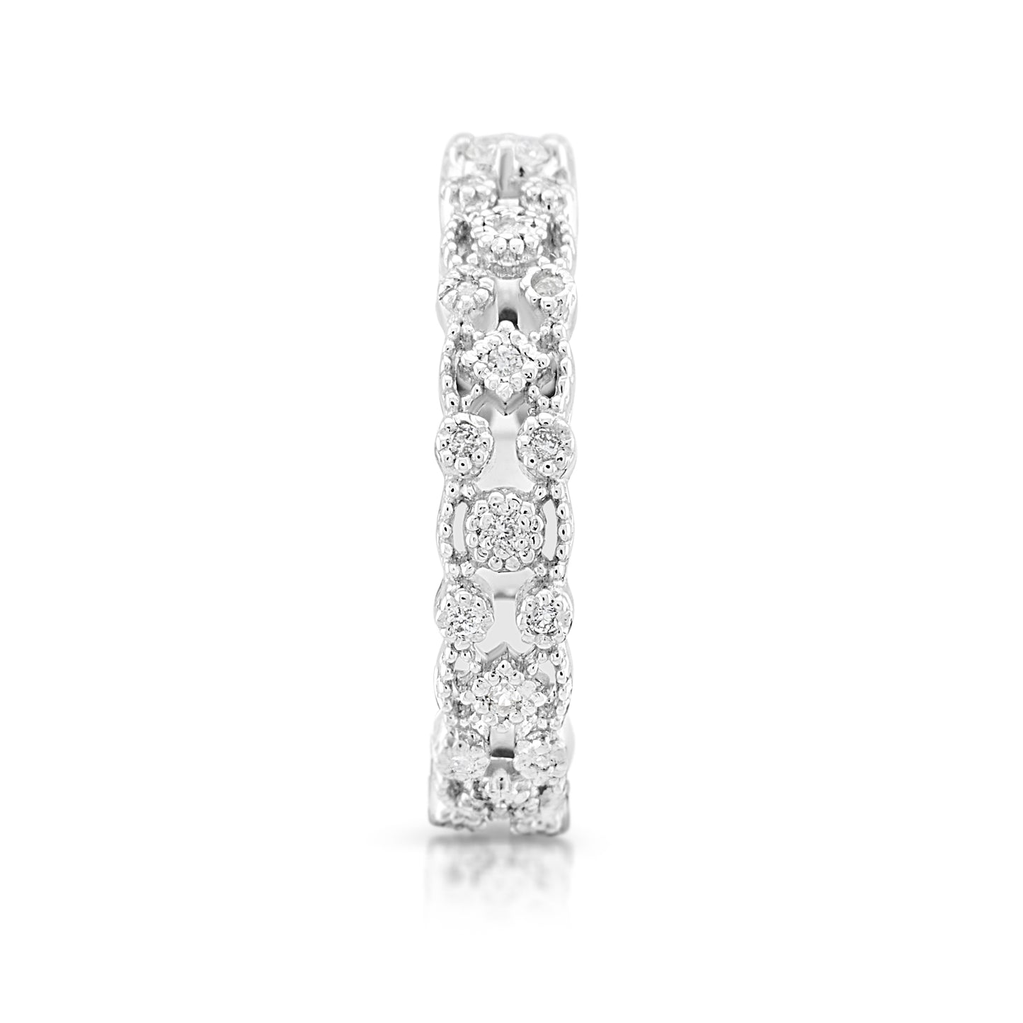 14K White Gold Diamond Eternity Band 1/3 C