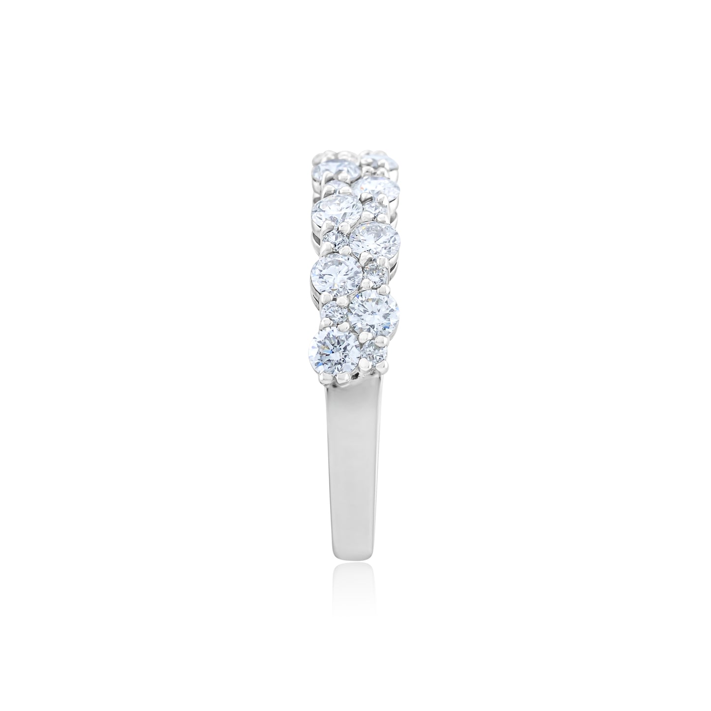 14K White Gold Diamond Band 1.15 Ct