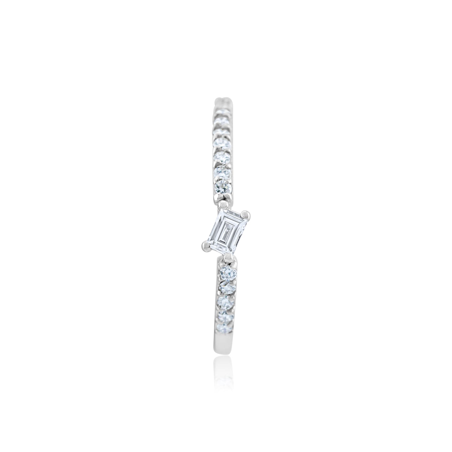 14K White Gold Diamond Band ~ ¼ Ct