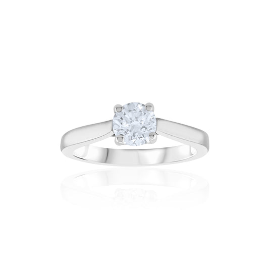 14K Two-Tone Gold Diamond Solitaire ~ 1 Ct