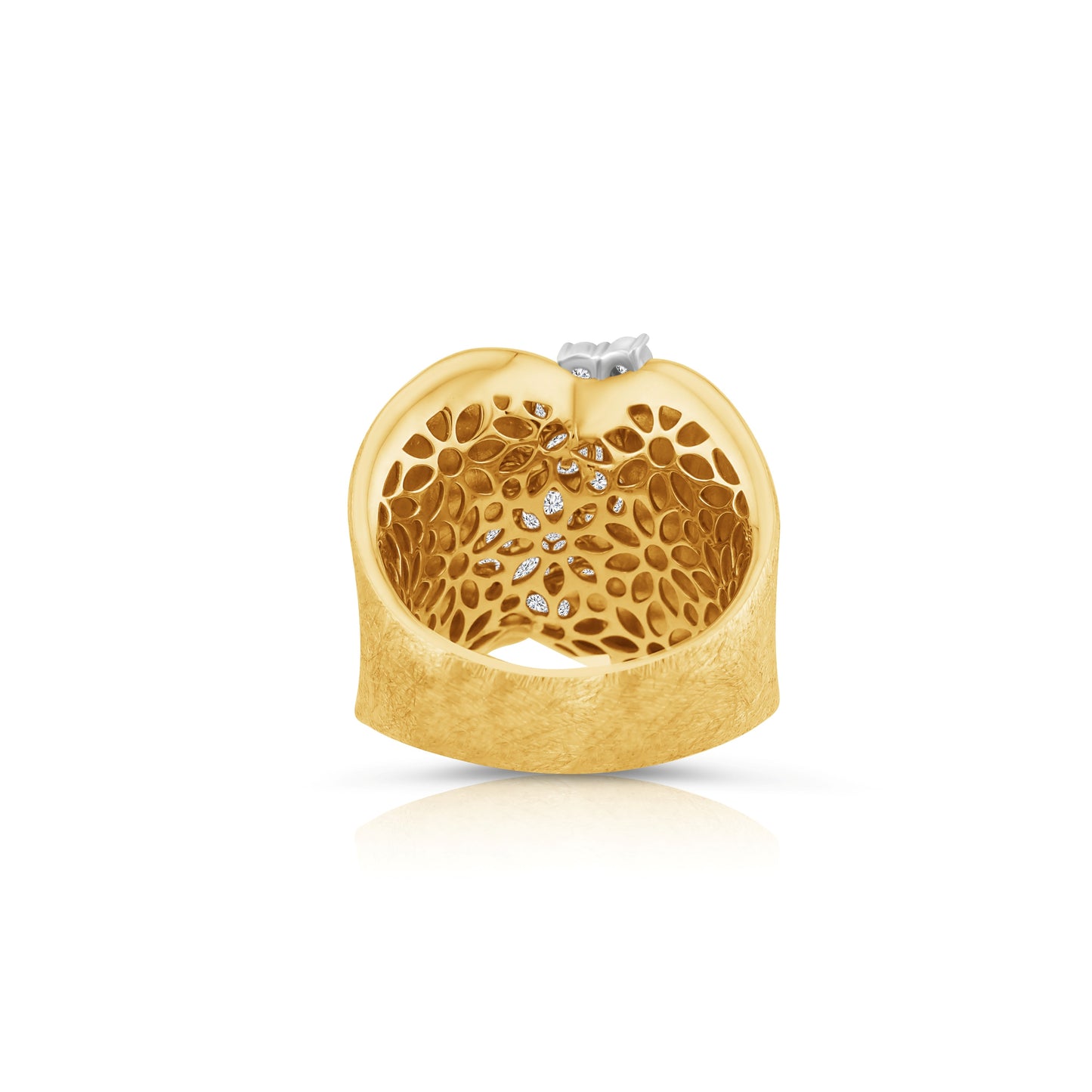 14K Yellow Gold Diamond Statement Ring ~ 1 1/3 Ct
