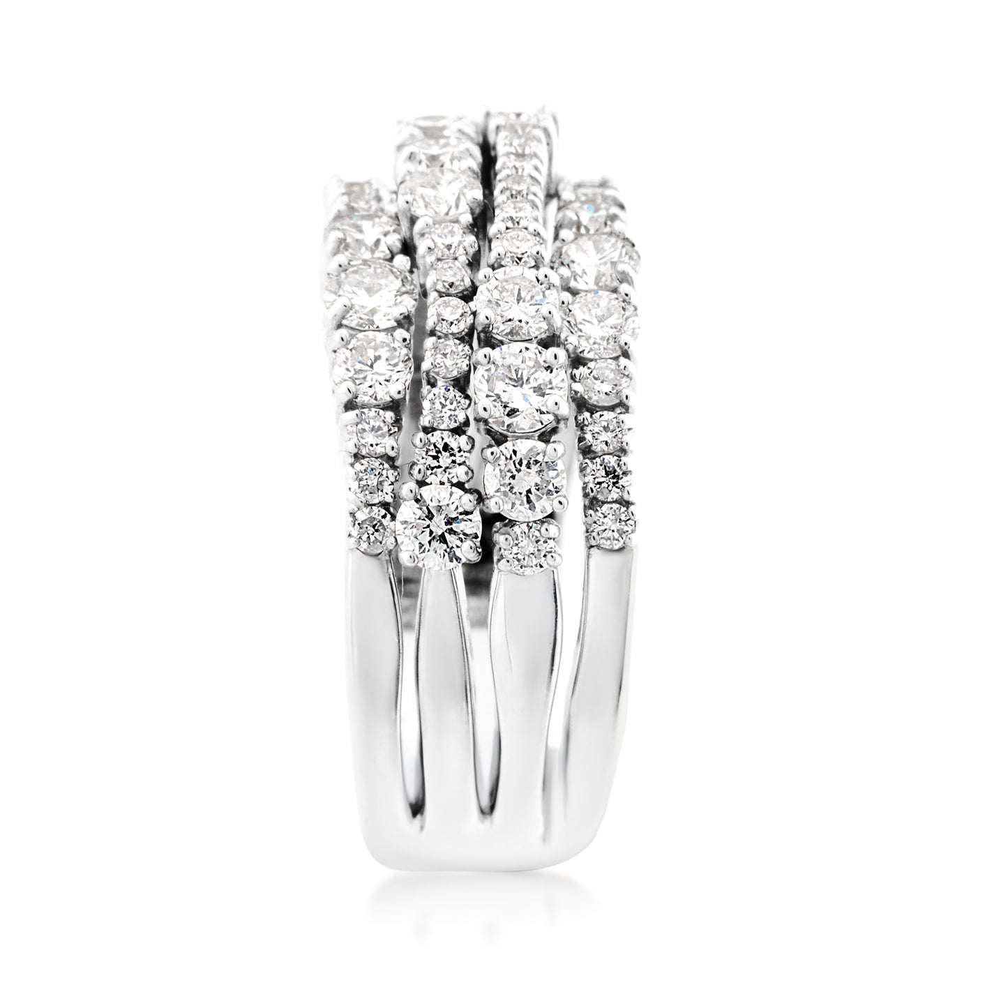 14K White Gold Diamond Anniversary Ring 1 ½ Ct
