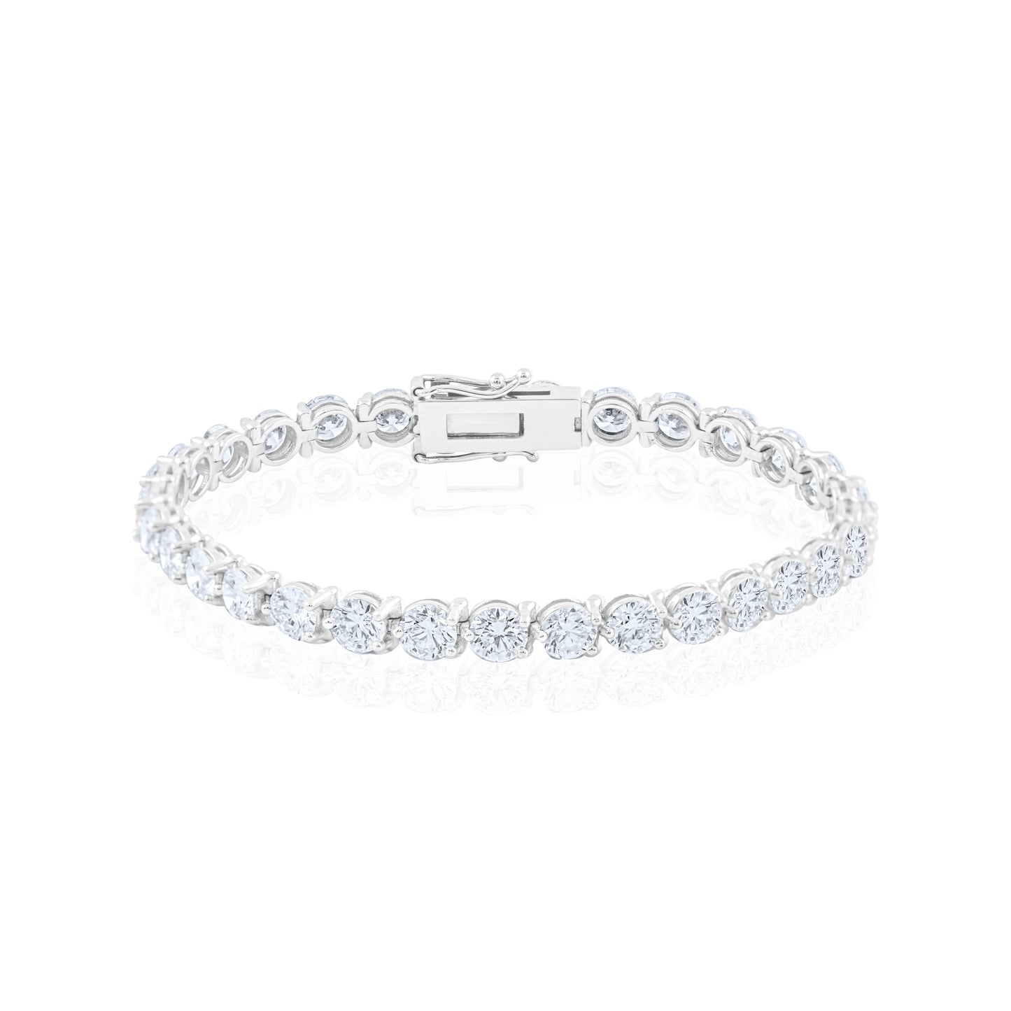 14K White Gold Lab Diamond Tennis Bracelet 14 Ct
