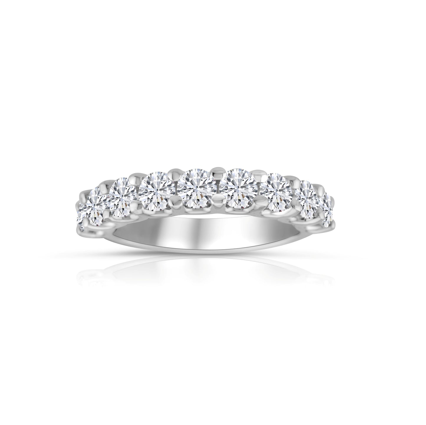 14K White Gold Lab Diamond Ladies' Band 1.56 Ct