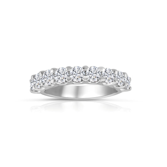 14K White Gold Lab Diamond Ladies' Band 1.56 Ct