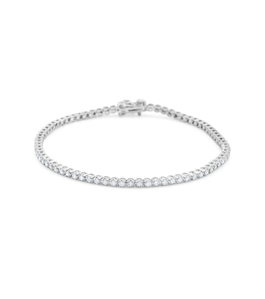 14K White Gold Diamond Tennis Bracelet 1.50 Ct
