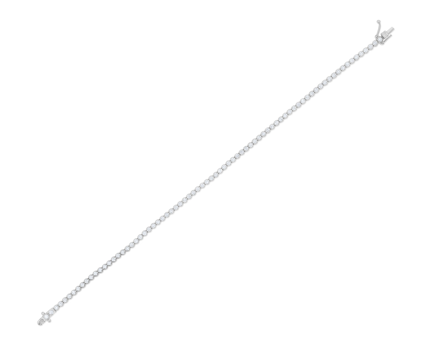 14K White Gold Diamond Tennis Bracelet 1.50 Ct
