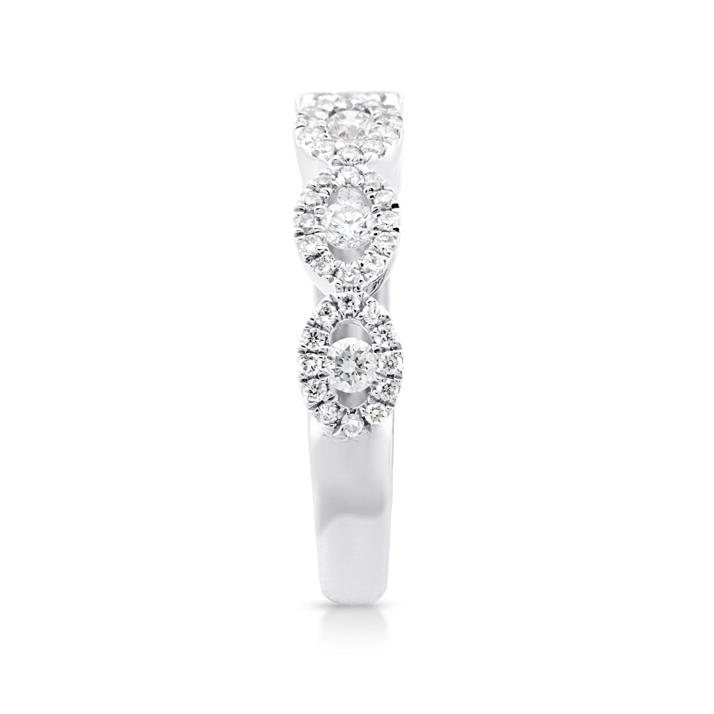 14K White Gold Diamond Stackable Ring ~ ½ Ct